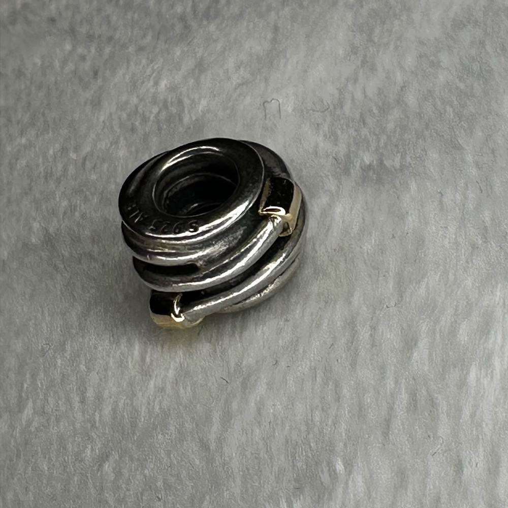 Two-tone Pandora charm, Sterling silver with a gold accent, 925 ALE